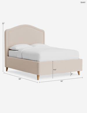 Hollins Bed : Sky Blue Classic Velvet / Twin / Chestnut