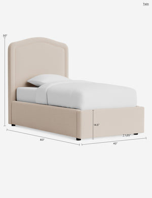 Hollins Storage Bed : Sky Blue Classic Velvet / Twin