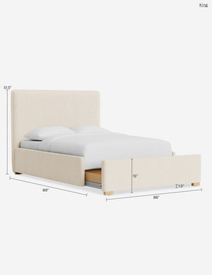 Johnson Storage Bed : Sky Blue Classic Velvet / Full