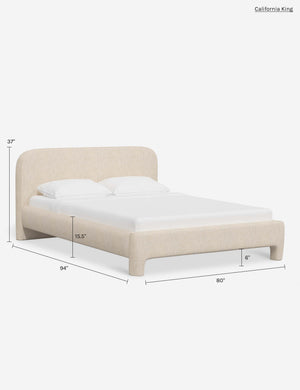 Kaisley Platform Bed : Green Luxe Boucle / Twin