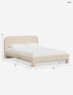 Kaisley Platform Bed : Green Luxe Boucle / Twin