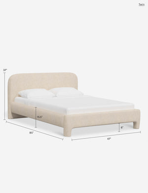 Kaisley Platform Bed : Green Luxe Boucle / Twin