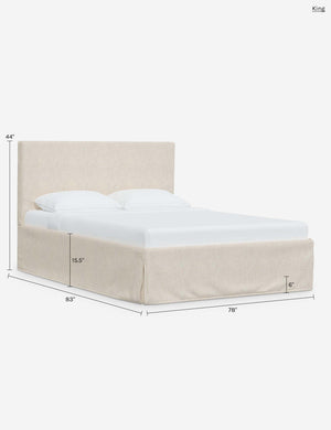 Maura Slipcover Bed : Natural Stripe / Full