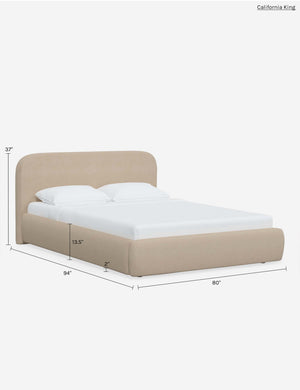 Nabiha Platform Bed : Talc Linen / Full