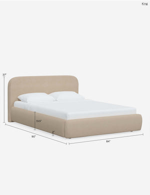 Nabiha Platform Bed : Talc Linen / Full
