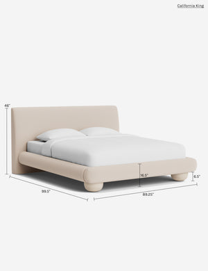 Rigby Platform Bed : White Boucle / Queen