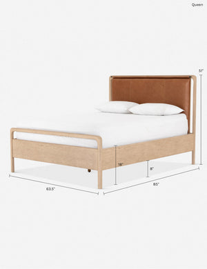 Tierney Leather Bed : Queen
