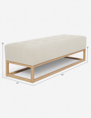 Grasmere Bench by Ginny Macdonald : Moss Performance Striated Velvet