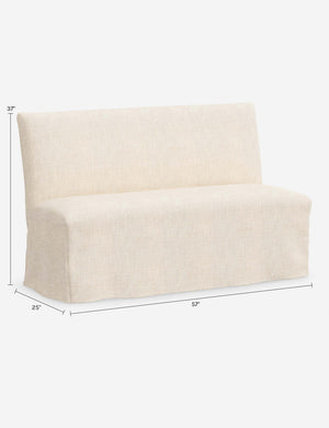 Haddan Slipcover Dining Bench : Ochre Stripe