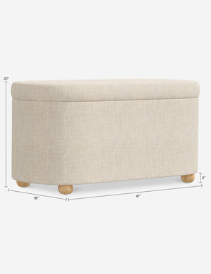 Hurley Storage Bench : Pebble Linen