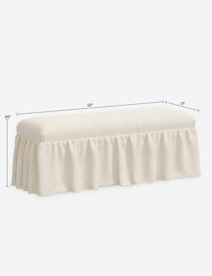 Wilm Dining Bench : Dusty Blue Gingham