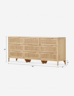 Hannah 9-Drawer Dresser : Black and Natural