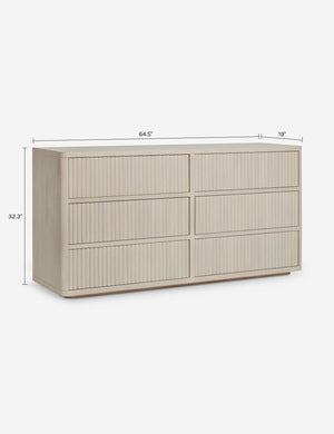 Rutherford 6 Drawer Dresser : White Wash