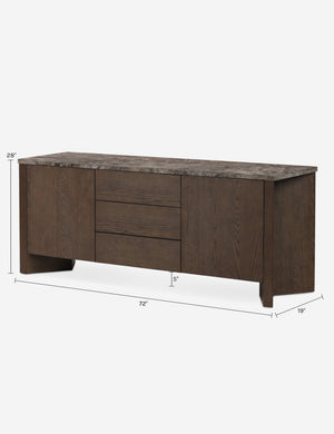 Toulson Media Console : Brown