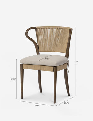 Amira Dining Chair by Amber Lewis x Four Hands : Mahogany Leather
