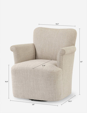 Camellia Swivel Chair by Amber Lewis x Four Hands : Wheat