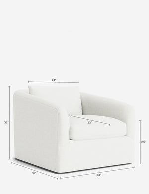 Cleary Swivel Chair : Moss Luxe Velvet