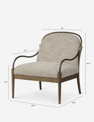 Demi Accent Chair by Amber Lewis x Four Hands : Stone