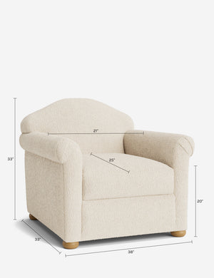 Emera Accent Chair : Sky Blue Classic Velvet