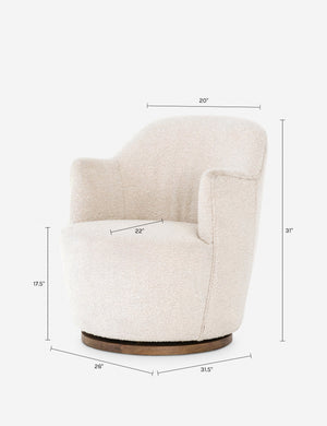 Margie Swivel Chair : Natural Boucle
