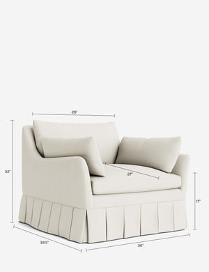 Portola Luxe Depth Pleated Chair : Terracotta Linen Weave