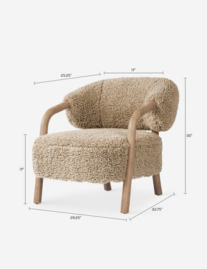 Purdie Accent Chair : Toast Shearling