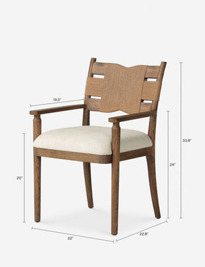 Tova Dining Arm Chair by Amber Lewis x Four Hands : Parchment