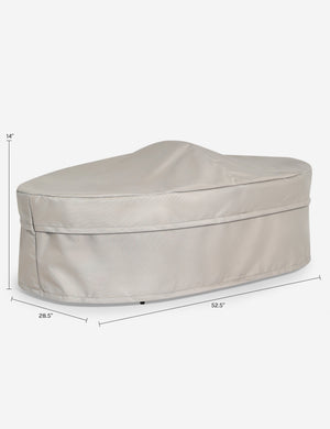 Peggy Oval Coffee Table Outdoor Furniture Cover : Tan