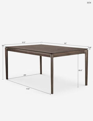 Lambert Dining Table : Brown Teak / 55