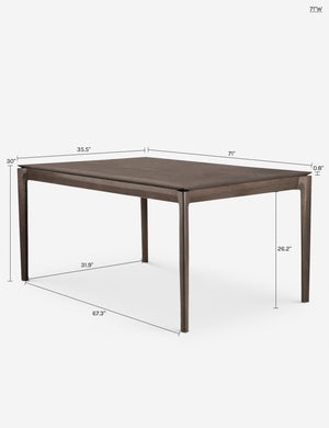 Lambert Dining Table : Brown Teak / 55