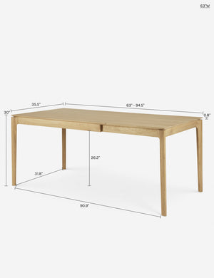 Lambert Extendable Dining Table : Natural / 47