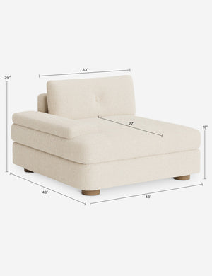 Hill Modular Left Arm : Creme Luxe Boucle