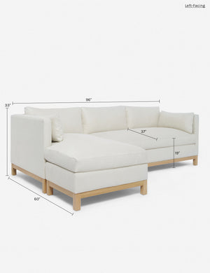 Hollingworth Sectional Sofa by Ginny Macdonald : Indigo Performance Striated Velvet / 96