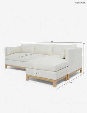 Hollingworth Sectional Sofa by Ginny Macdonald : Indigo Performance Striated Velvet / 96