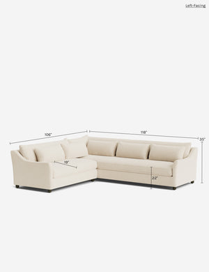 Niven Corner Sectional Sofa : Army Performance Basketweave / 118