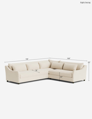 Niven Corner Sectional Sofa : Army Performance Basketweave / 118