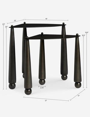 Halston Nesting Side Tables (Set of 2) : Bronze