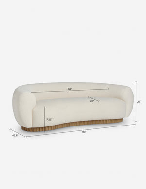 Open Box: Billow Sofa, Ivory Boucle by Sarah Sherman Samuel