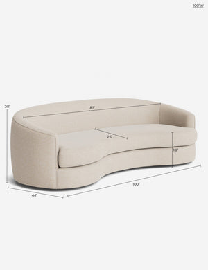 Imada Sofa : Ivory Modern Boucle / 85