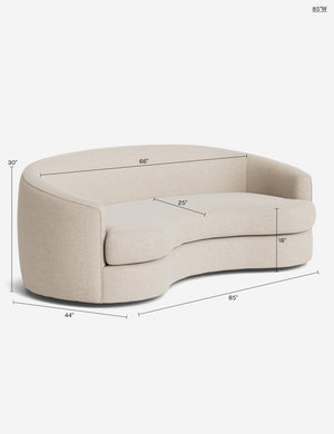 Imada Sofa : Ivory Modern Boucle / 85