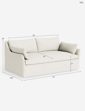 Portola Luxe Depth Slipcover Sofa : Terracotta Linen Weave / 96