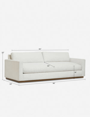  Dimensions on the Walden white sofa