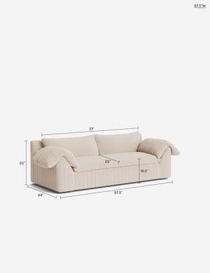 Yucca Sofa by Carly Cushnie : Goldenrod Plush Velvet / 97.5