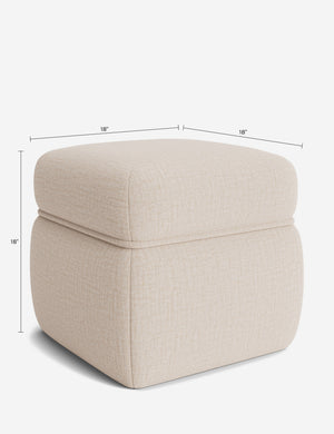 Yumi Stool : Ivory Modern Boucle