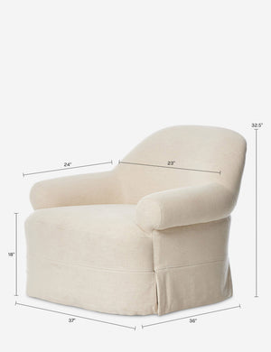 Arden Swivel Chair by Amber Lewis x Four Hands : Parchment