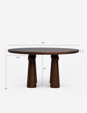 Beasley Round Dining Table : Cocoa