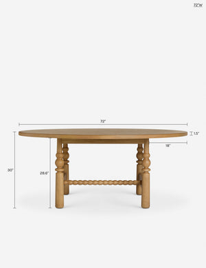 Open Box: Blume Round Dining Table, Natural 72