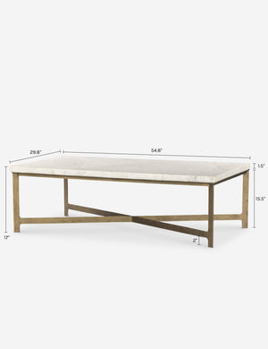 Breslin Coffee Table : Brass and White Marble
