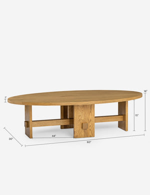Campos Oval Coffee Table : Natural