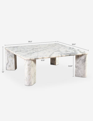 Cato Coffee Table : White Marble